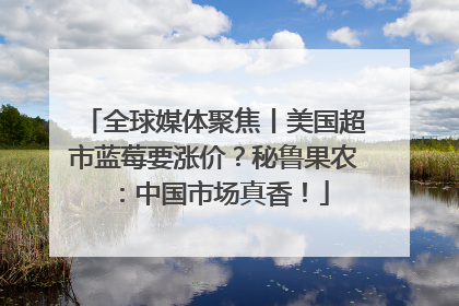 全球媒体聚焦丨美国超市蓝莓要涨价？秘鲁果农：中国市场真香！