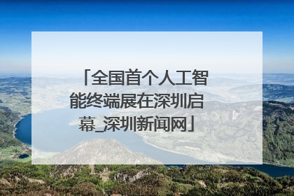 全国首个人工智能终端展在深圳启幕_深圳新闻网