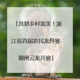 共划乡村富美！浙江省首届农民龙舟赛鄞州云龙开赛
