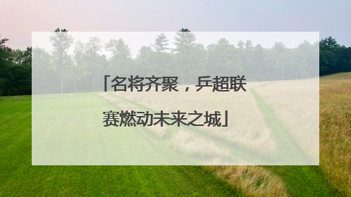 名将齐聚，乒超联赛燃动未来之城