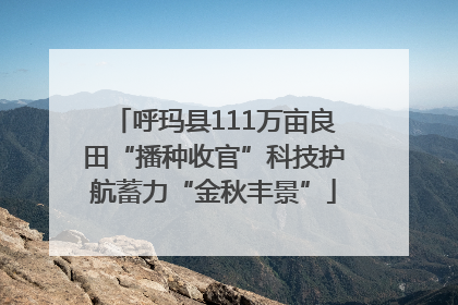 呼玛县111万亩良田“播种收官”科技护航蓄力“金秋丰景”