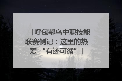 呼包鄂乌中职技能联赛侧记：这里的热爱 “有迹可循”