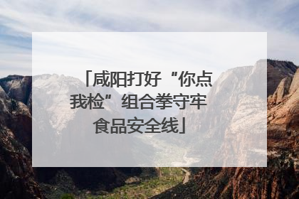 咸阳打好“你点我检”组合拳守牢食品安全线