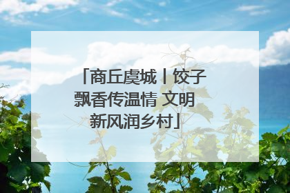 商丘虞城丨饺子飘香传温情 文明新风润乡村