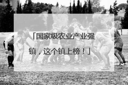 国家级农业产业强镇，这个镇上榜！