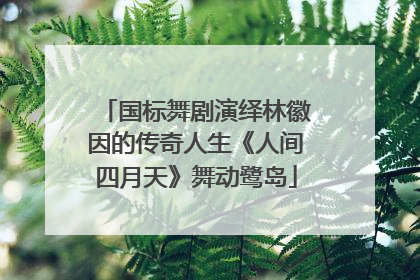 国标舞剧演绎林徽因的传奇人生《人间四月天》舞动鹭岛