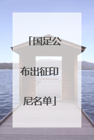 国足公布出征印尼名单