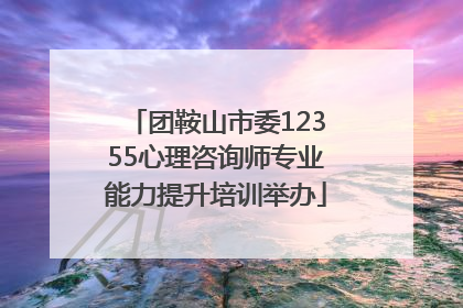 团鞍山市委12355心理咨询师专业能力提升培训举办