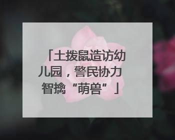 土拨鼠造访幼儿园，警民协力智擒“萌兽”