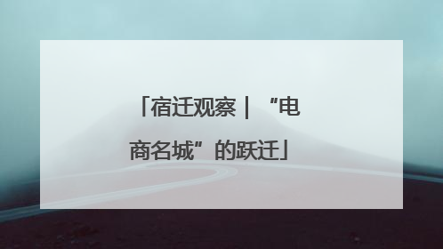 宿迁观察｜“电商名城”的跃迁