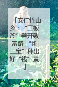 安仁竹山乡：“三板斧”劈开致富路 “新三宝”种出好“钱”景