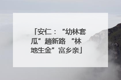 安仁：“幼林套瓜”趟新路 “林地生金”富乡亲