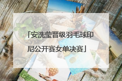 安洗莹晋级羽毛球印尼公开赛女单决赛