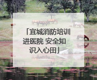 宜城消防培训进医院 安全知识入心田