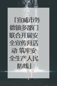 宣威市务德镇多部门联合开展安全宣传月活动 筑牢安全生产人民防线