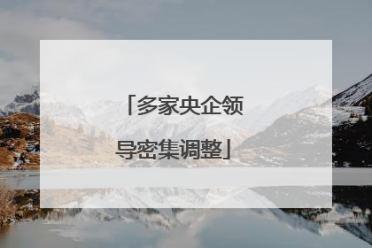 多家央企领导密集调整
