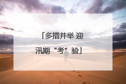 多措并举 迎汛期“考”验