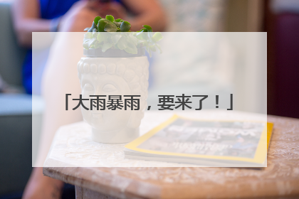 大雨暴雨，要来了！