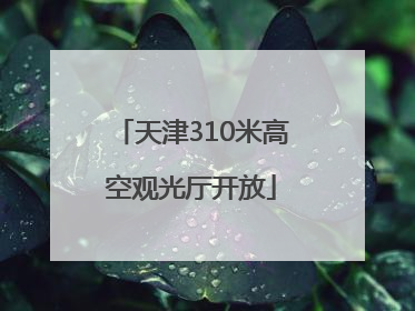 天津310米高空观光厅开放