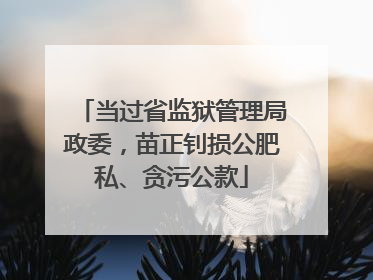 当过省监狱管理局政委，苗正钊损公肥私、贪污公款