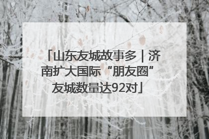 山东友城故事多｜济南扩大国际“朋友圈”友城数量达92对