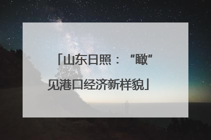 山东日照：“瞰”见港口经济新样貌