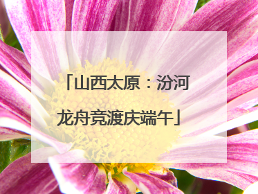 山西太原：汾河龙舟竞渡庆端午