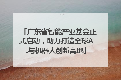 广东省智能产业基金正式启动，助力打造全球AI与机器人创新高地