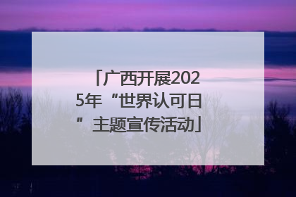 广西开展2025年“世界认可日”主题宣传活动