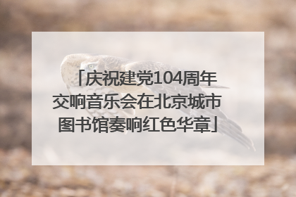 庆祝建党104周年交响音乐会在北京城市图书馆奏响红色华章