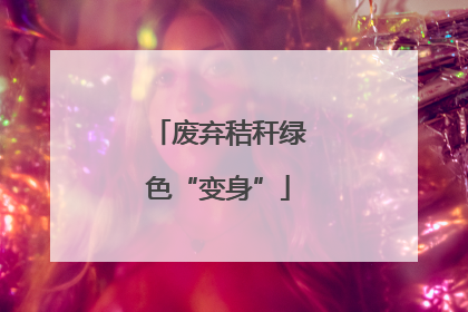 废弃秸秆绿色“变身”