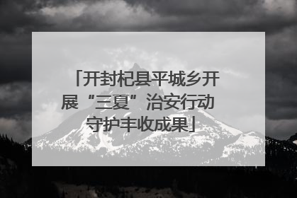开封杞县平城乡开展“三夏”治安行动 守护丰收成果
