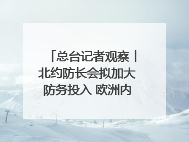 总台记者观察丨北约防长会拟加大防务投入 欧洲内部分歧难掩