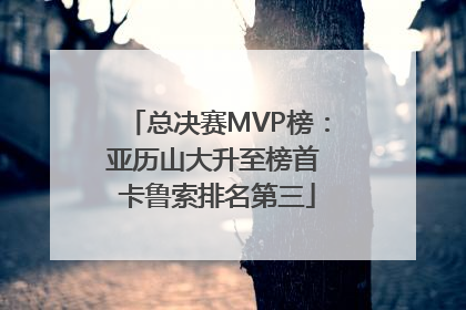 总决赛MVP榜：亚历山大升至榜首 卡鲁索排名第三