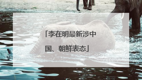 李在明最新涉中国、朝鲜表态