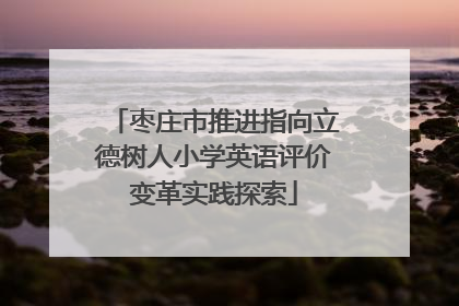 枣庄市推进指向立德树人小学英语评价变革实践探索