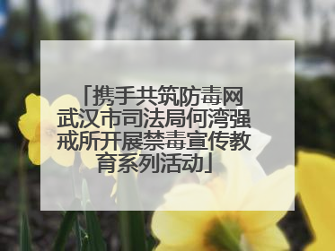 携手共筑防毒网 武汉市司法局何湾强戒所开展禁毒宣传教育系列活动