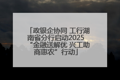 政银企协同 工行湖南省分行启动2025“金融送解优 兴工助商惠农”行动