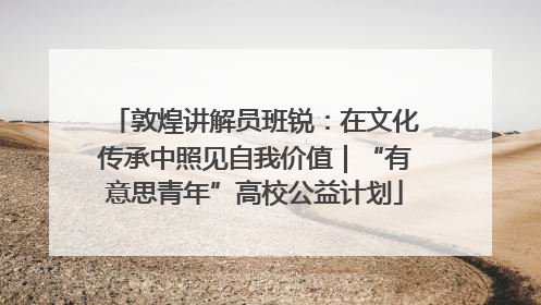 敦煌讲解员班锐：在文化传承中照见自我价值｜“有意思青年”高校公益计划