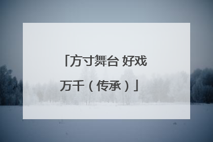 方寸舞台 好戏万千（传承）