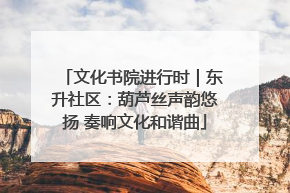 文化书院进行时｜东升社区：葫芦丝声韵悠扬 奏响文化和谐曲