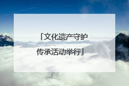 文化遗产守护传承活动举行