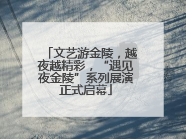 文艺游金陵，越夜越精彩，“遇见夜金陵”系列展演正式启幕