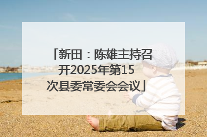 新田：陈雄主持召开2025年第15次县委常委会会议