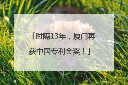 时隔13年，厦门再获中国专利金奖！