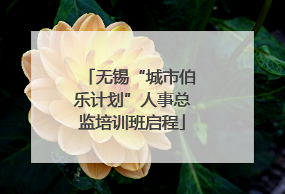 无锡“城市伯乐计划”人事总监培训班启程