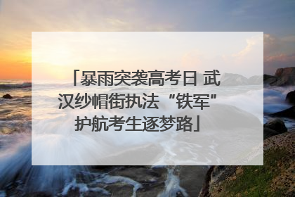 暴雨突袭高考日 武汉纱帽街执法“铁军”护航考生逐梦路