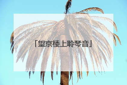 望京楼上聆琴音