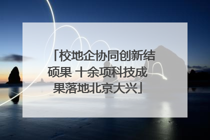 校地企协同创新结硕果 十余项科技成果落地北京大兴