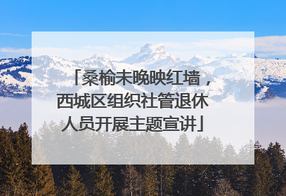 桑榆未晚映红墙，西城区组织社管退休人员开展主题宣讲